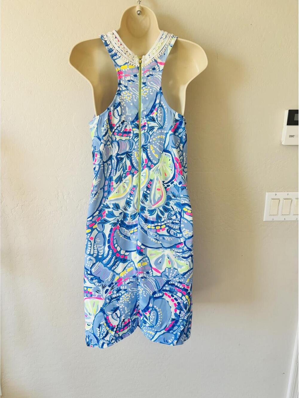 Lilly Pulitzer Carlotta Stretch Shift Dress in Blue peri pinch - Picture 6 of 8